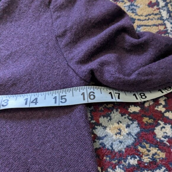 Vintage Miu Miu Cardigan Purple Tie Front Cropped Wool Silk Size 42 Small - Picture 9 of 10